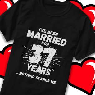 Verheiratet 37 Jahre Witziger 37. Hochzeitstag T-Shirt