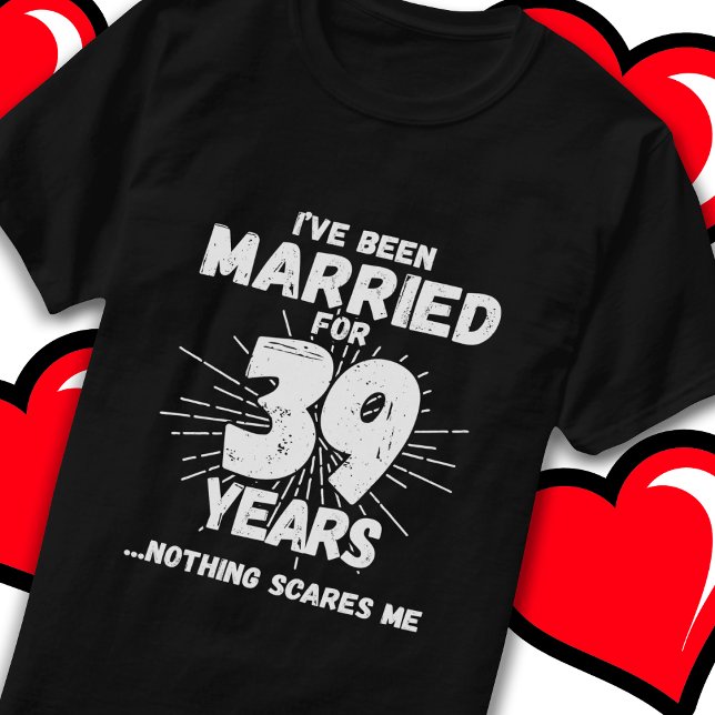 Verheiratet 39 Jahre Witziger 39. Hochzeitstag T-Shirt (Von Creator hochgeladen)