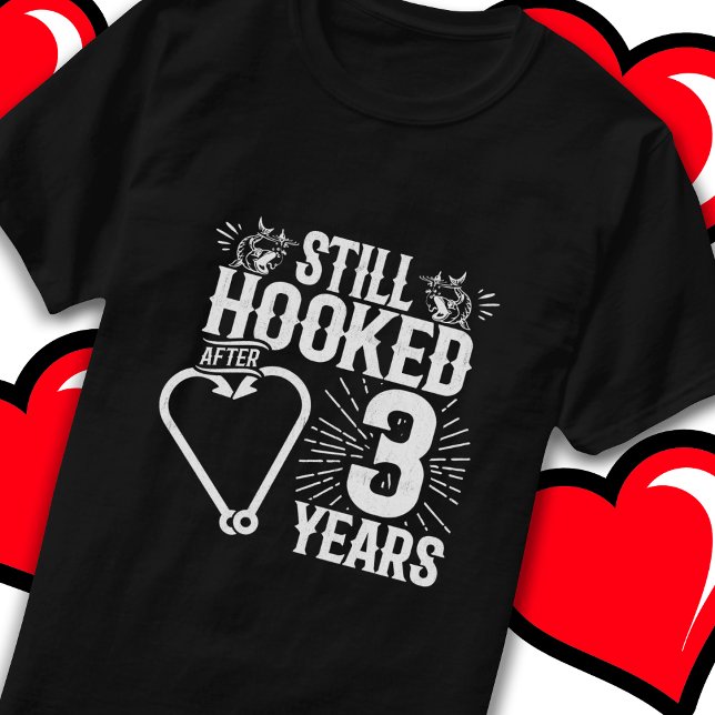 Verheiratet 3 Jahre Angeln 3. Jubiläum T-Shirt (Von Creator hochgeladen)