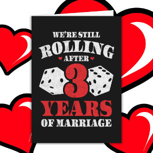 Verheiratet 3 Jahre Funny 3. Hochzeitstag Karte