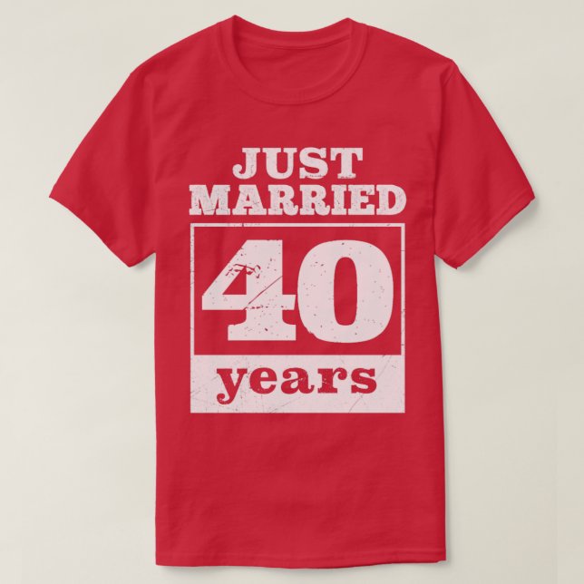 Verheiratet 40 Jahre 40. Hochzeitstag 3 T-Shirt (Design vorne)