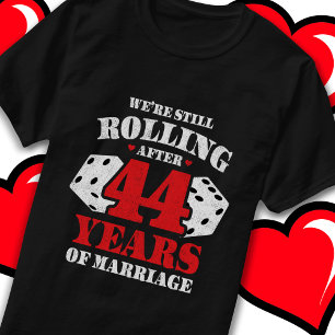Verheiratet 44 Jahre Witziger 44. Hochzeitstag T-Shirt