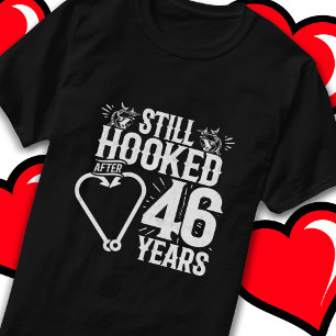 Verheiratet 46 Jahre Angeln 46 Jahre Jubiläum T-Shirt