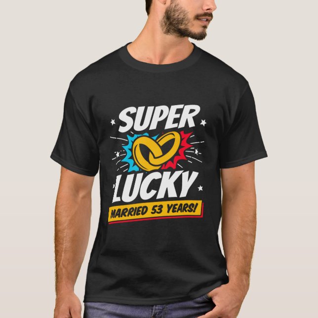 Verheiratet 53 Jahre 53. Hochzeitstag T-Shirt (Vorderseite)