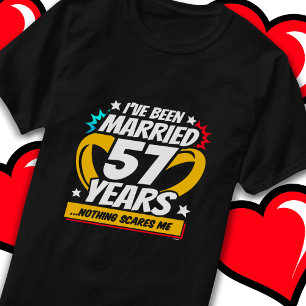Verheiratet 57 Jahre Funny 57. Hochzeitstag T-Shirt