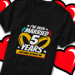Verheiratet 5 Jahre Funny 5. Hochzeitstag T-Shirt