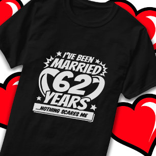 Verheiratet 62 Jahre Funny 62. Wedding Jubiläum T-Shirt
