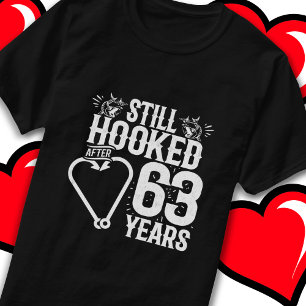 Verheiratet 63 Jahre Angeln 63 Jahre Jubiläum T-Shirt