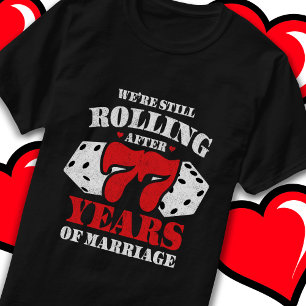 Verheiratet 77 Jahre Funny 77. Wedding Jubiläum T-Shirt