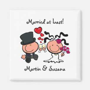 Verheiratet an letztem Cartoon Magneten Magnet