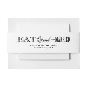 Verheiratet Belly Bands Einladungsbanderole