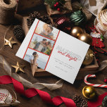 Verheiratet Bright Foto Neu verheiratet Couple Chr Feiertagskarte<br><div class="desc">Weihnachts-Weihnachtsfotokarte für Neuvermählte mit drei Fotos "Verheiratet und hell". Passen Sie die Vorderseite dieser Urlaubskarte mit Ihren Namen, dem Jahr und drei Ihrer Lieblings-Fotos aus dem Jahr an. (Um die besten Ergebnisse zu erzielen, schneiden Sie die Fotos in Rechtecke ab oder verwenden Sie horizontale Foto). Die Rückseite der Karte wechselt...</div>