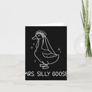 Verheiratet Couple Matching Mrs. Goose Newlywed Karte