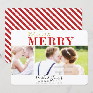 Verheiratet & Frohe Weihnachten Ferien 2 Fotos Fot Einladung