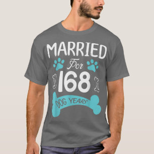 Verheiratet für 160 Hunde Jahre 24. Hochzeitstag T-Shirt