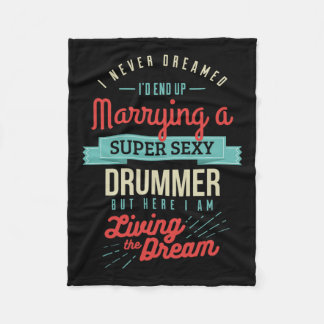 Verheiratet für Geschenke eines Drummers Fleecedecke