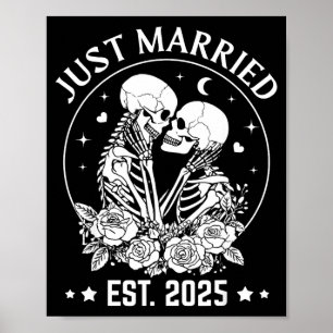 Verheiratet Geschätzt 2025 Skelett Paar Halloween Poster