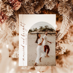 Verheiratet & hell Weihnachtskarte Foto Einladung