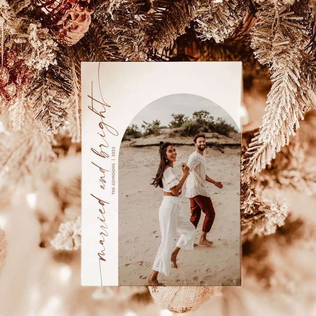 Verheiratet & hell Weihnachtskarte Foto Einladung (Von Creator hochgeladen)