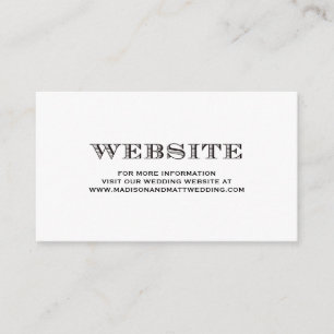 Verheiratet Hochzeits-Webseiten-Karte Begleitkarte