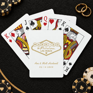 Verheiratet im fantastischen Las Vegas Weißgold Spielkarten