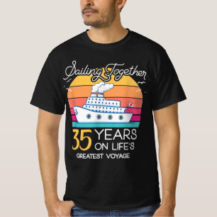 Verheiratet in 35 Jahren Hochzeit Jahrestag Kreuzf T-Shirt