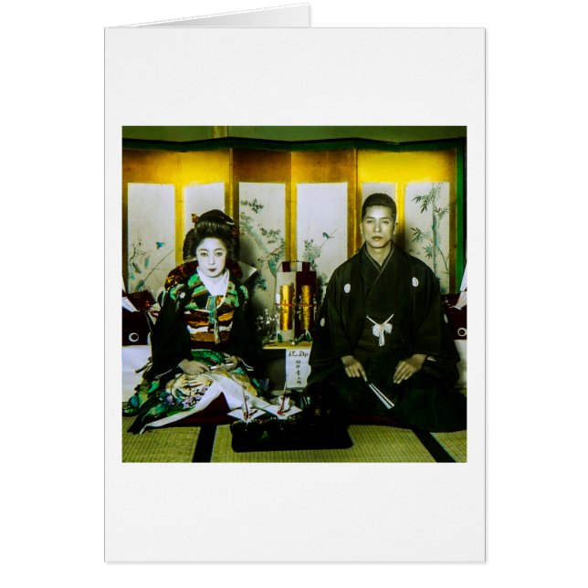 Verheiratet in altem Japan die glücklichen Paare (Vorne)