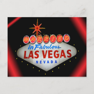Verheiratet in der fabulous Las Vegas Hochzeitsank Ankündigungspostkarte