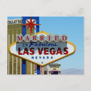 VERHEIRATET in der Fabulous Las Vegas Postkarte