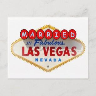 VERHEIRATET in Fabulous Las Vegas Postkarte