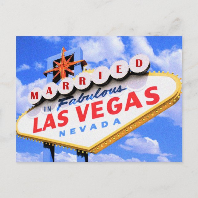 VERHEIRATET in Fabulous Las Vegas Postkarte (Vorderseite)