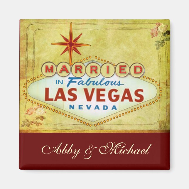 Verheiratet in Fabulous Las Vegas - Vintag Magnet (Vorne)