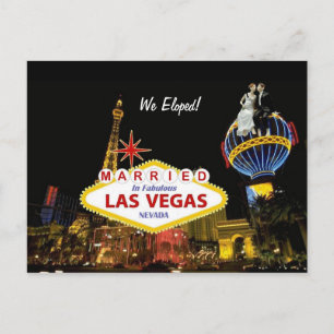 Verheiratet in Fabulous Las Vegas wir gepflückt! P Ankündigungspostkarte