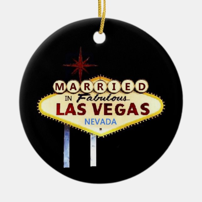 VERHEIRATET in Las Vegas Keepake Ornament (Vorne)