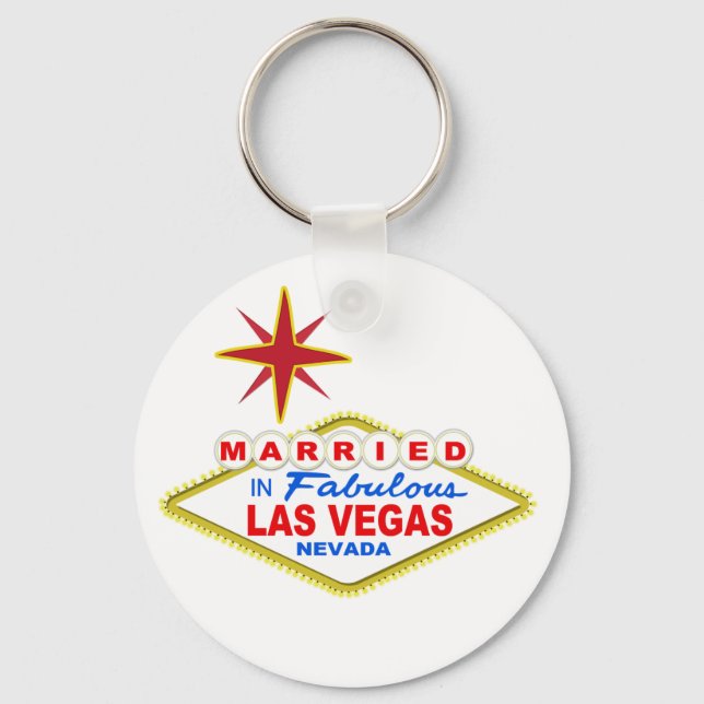 Verheiratet in Las Vegas Schlüsselanhänger (Vorderseite)