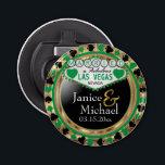 Verheiratet in Las Vegas Style - Green Flaschenöffner<br><div class="desc">Flaschenöffner. In einem verheirateten Design im Las Vegas-Stil mit einem grünen und Imitat goldfarbenen Metall-Look für Sie bereit zu personalisieren. Weitere Farben sind verfügbar. 📌 Wenn Sie weitere Anpassungen benötigen, klicken Sie bitte auf den Button "Weitere Anpassungen vornehmen" oder "Design anpassen oder bearbeiten" und verwenden Sie unser Designwerkzeug, um die...</div>