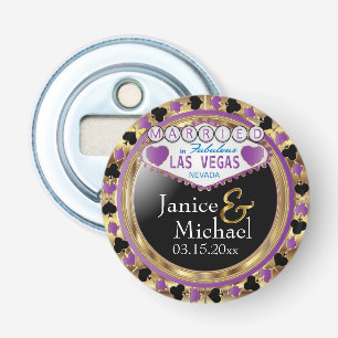 Verheiratet in Las Vegas Style - Lila Flaschenöffner