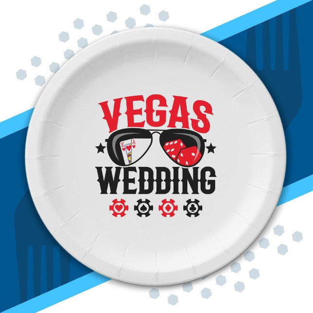 Verheiratet in Las Vegas - Vegas Wedding Party Pappteller (Von Creator hochgeladen)