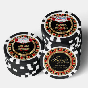Verheiratet in (Stadt und Staat hinzufügen) Pokerchips