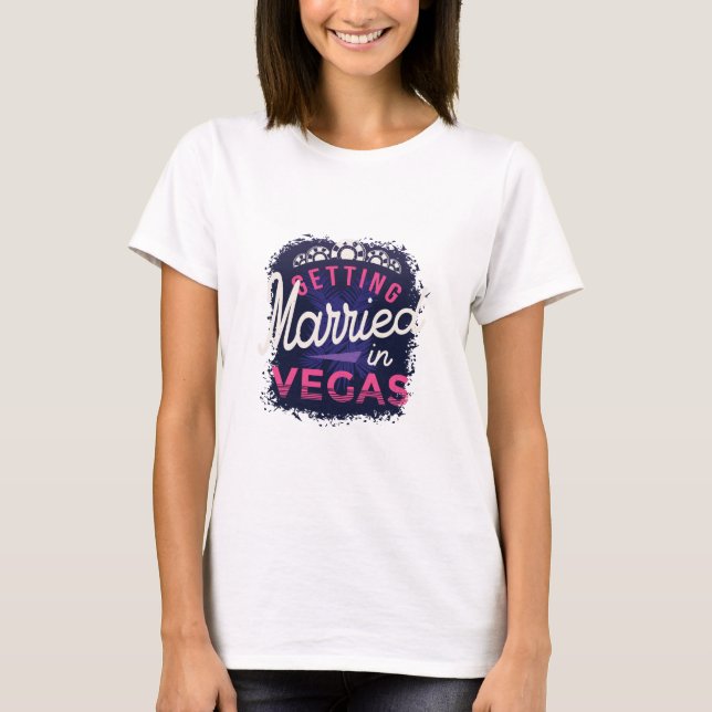 Verheiratet in Vegas Bride T-Shirt (Vorderseite)