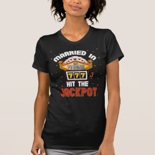 Verheiratet in Vegas Jackpot Casino Wedding Couple T-Shirt