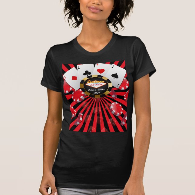 Verheiratet in Vegas Poker Chip T - Shirt (Vorderseite)