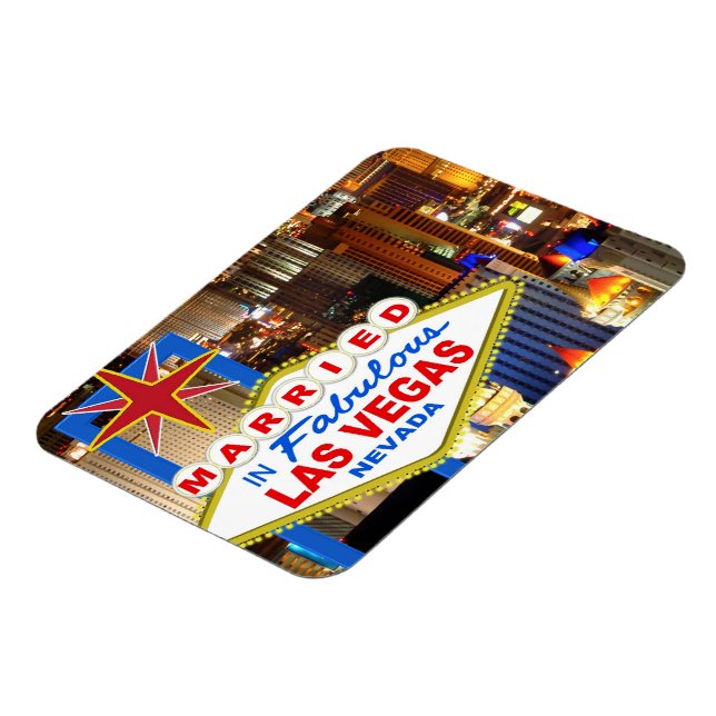 Verheiratet in Vegas Refridgerator Magnet (Linke Seite)
