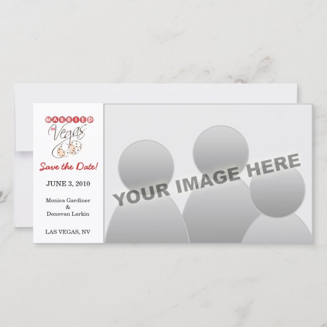 Verheiratet in Vegas Save the Date (Vorderseite)