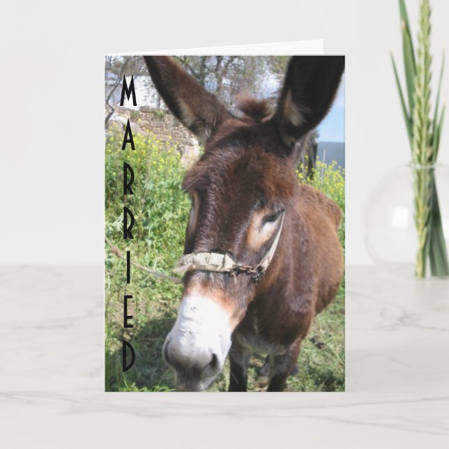 VERHEIRATET-JETZT HAST DU ES GETAN! KARTE (Vorderseite)