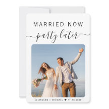 Verheiratet jetzt Party Später Foto Elopation