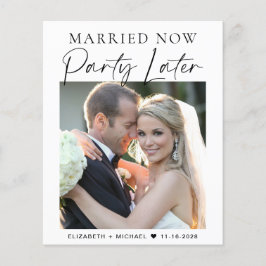 Verheiratet jetzt Party später Foto Hochzeit