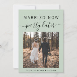 Verheiratet jetzt Party Später Foto Sage Green Wed