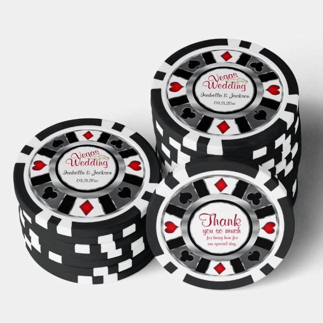Verheiratet Las Vegas Style Pokerchips (Stapel)