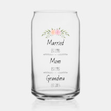 Verheiratet, Mama & Oma - Custom Floral Family Est